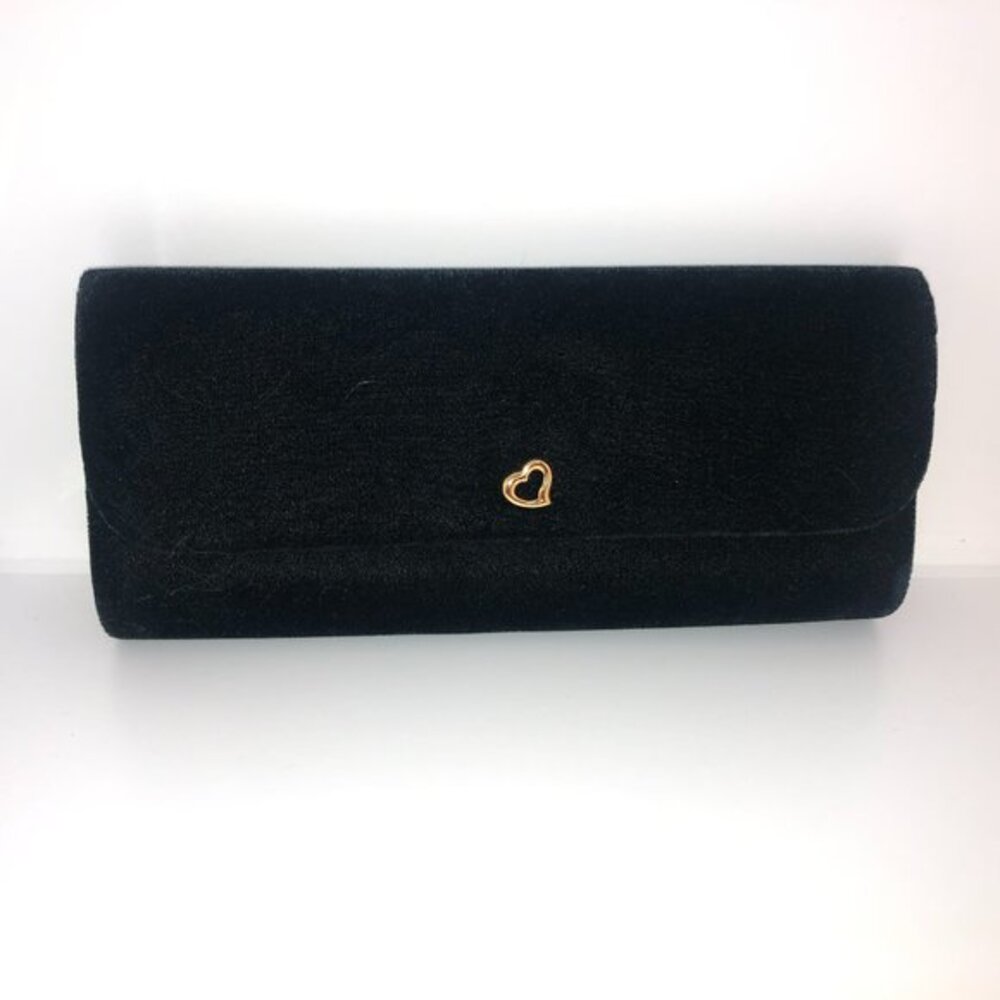 Victoria's Secret Velvet Clutch w/Gold Heart Logo‎